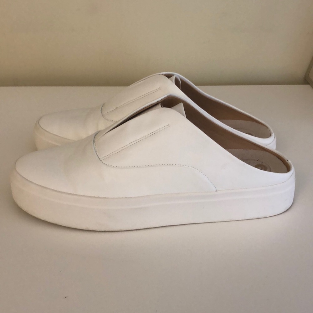 White slip on shoes